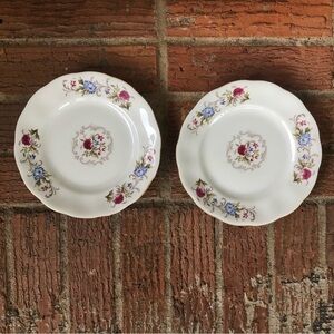 Set of 2 Favolina Karolina Made in Poland Bread & Butter Plates Summer Garden